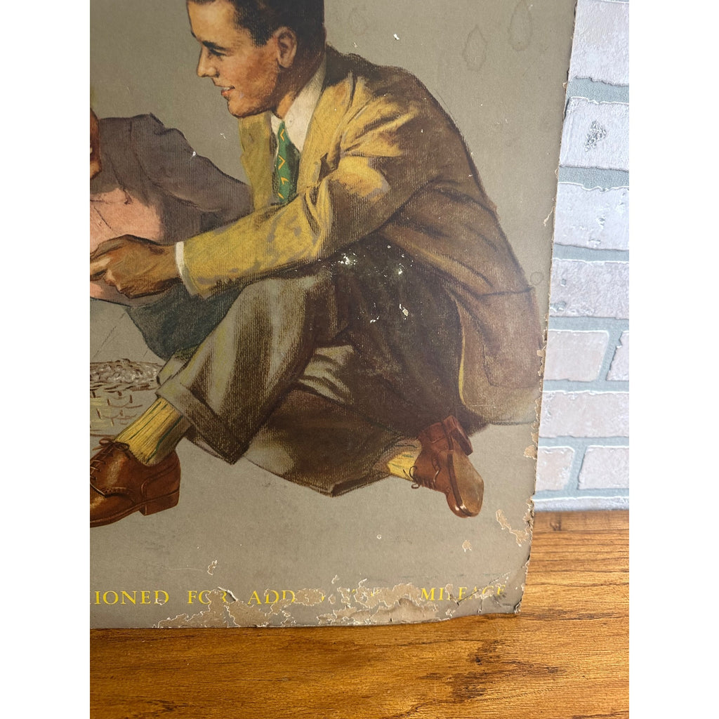 Vintage Nunn-Bush Shoes Oxford Store Display Advertising Cardboard Litho Sign
