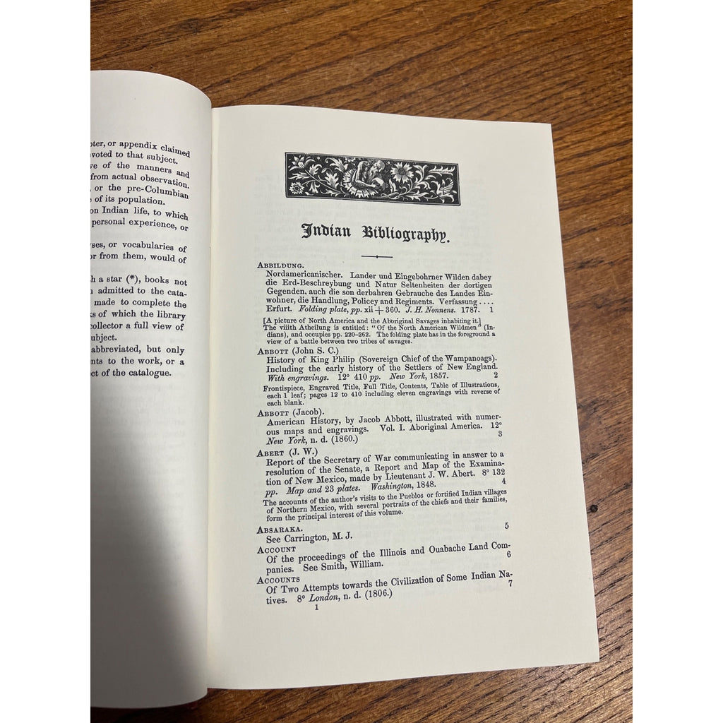 An Essay Towards An Indian Bibliography - Library Thomas Field HC Book 1991