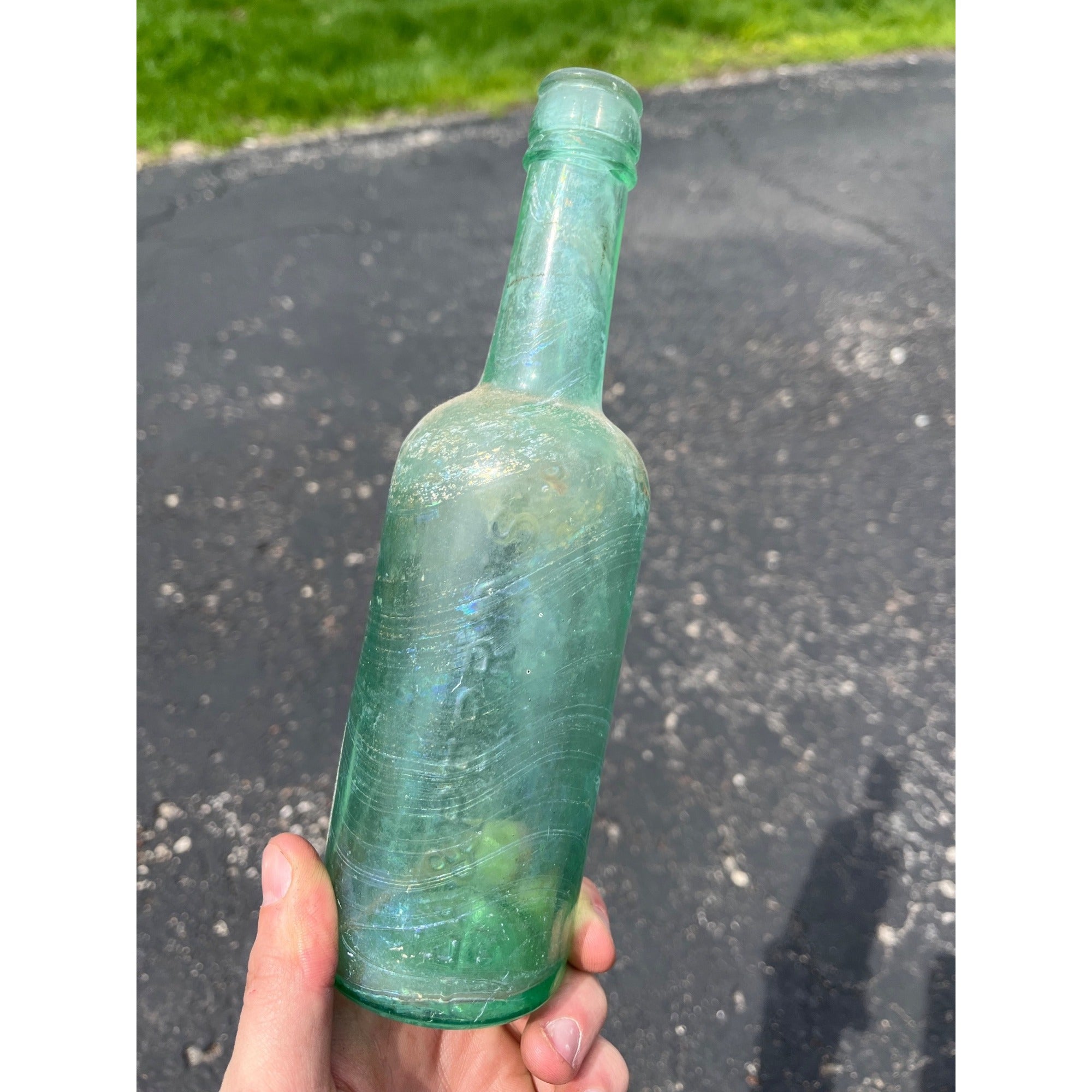 Antique Lea & Perrins Worcestershire Sauce Bottle c1890s Farmhouse Decor 8.75"