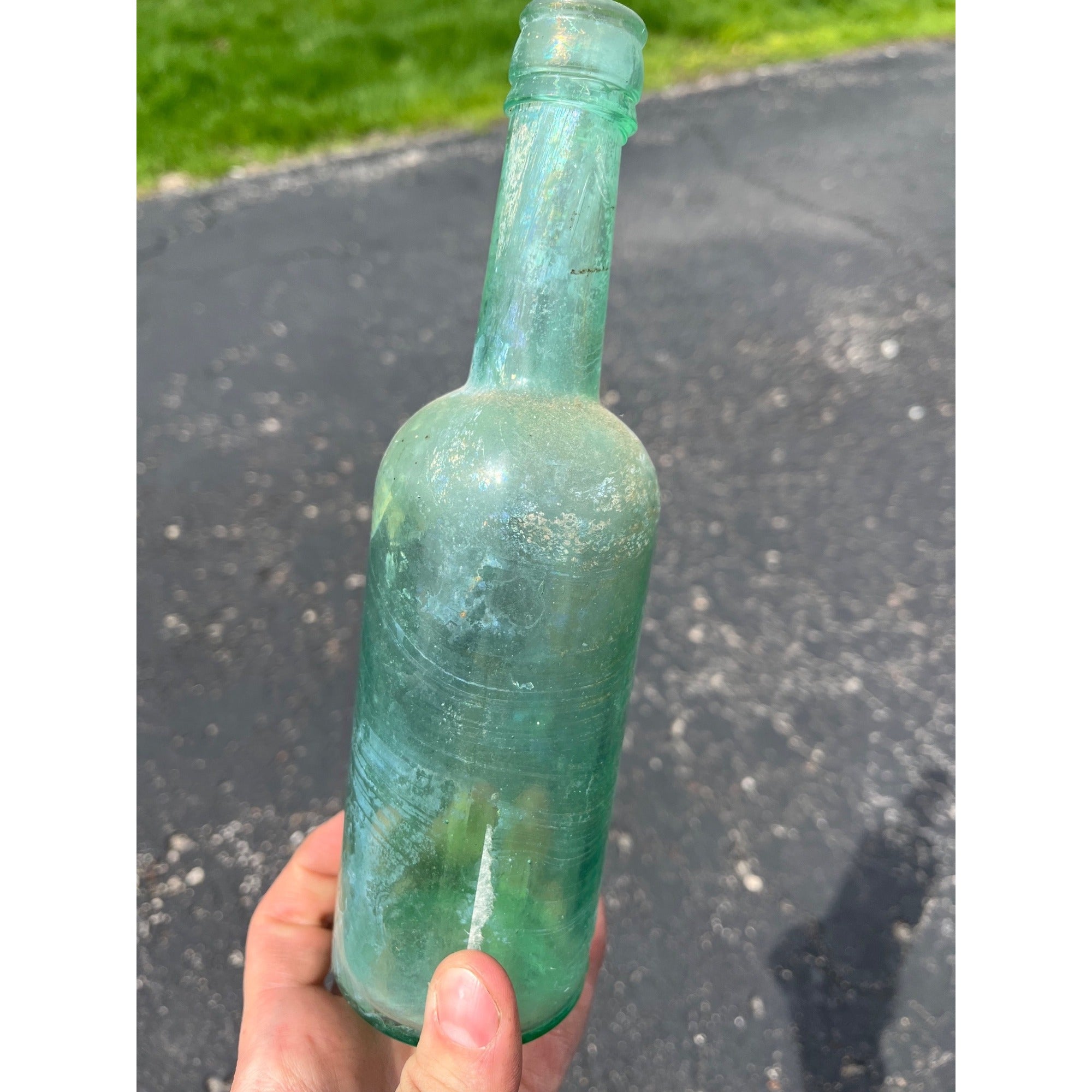 Antique Lea & Perrins Worcestershire Sauce Bottle c1890s Farmhouse Decor 8.75"