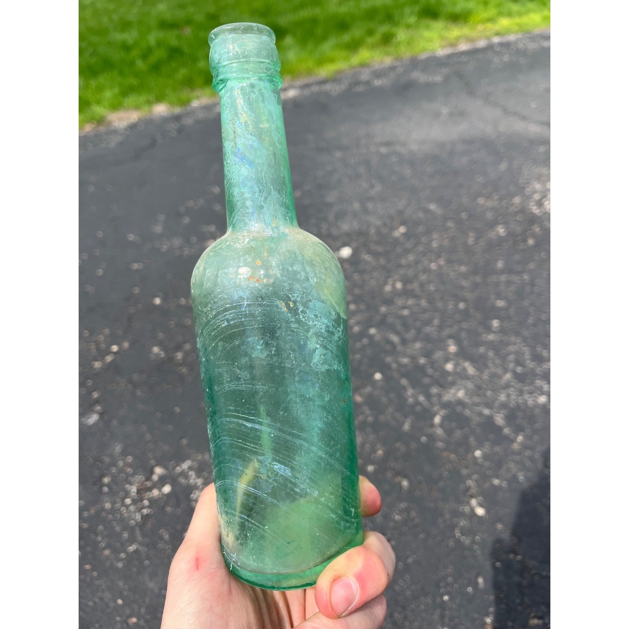 Antique Lea & Perrins Worcestershire Sauce Bottle c1890s Farmhouse Decor 8.75"