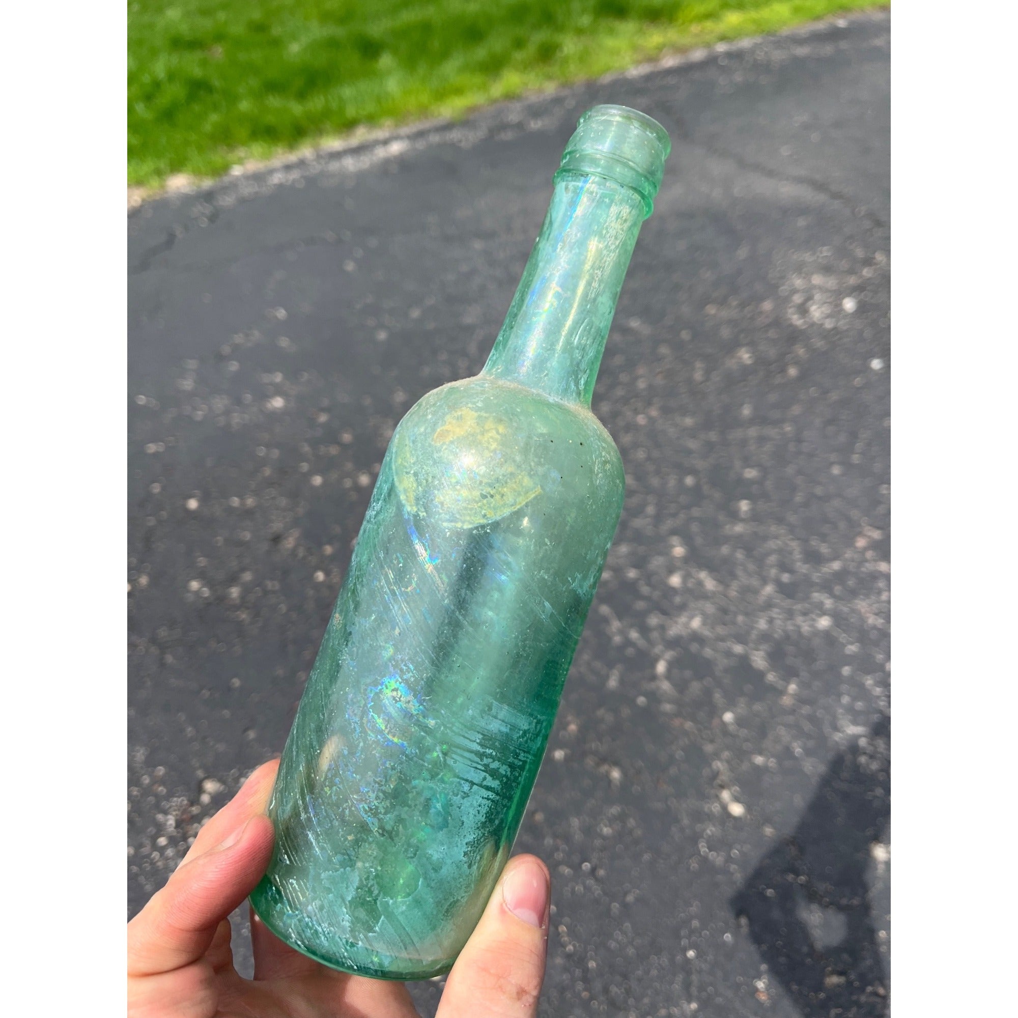 Antique Lea & Perrins Worcestershire Sauce Bottle c1890s Farmhouse Decor 8.75"