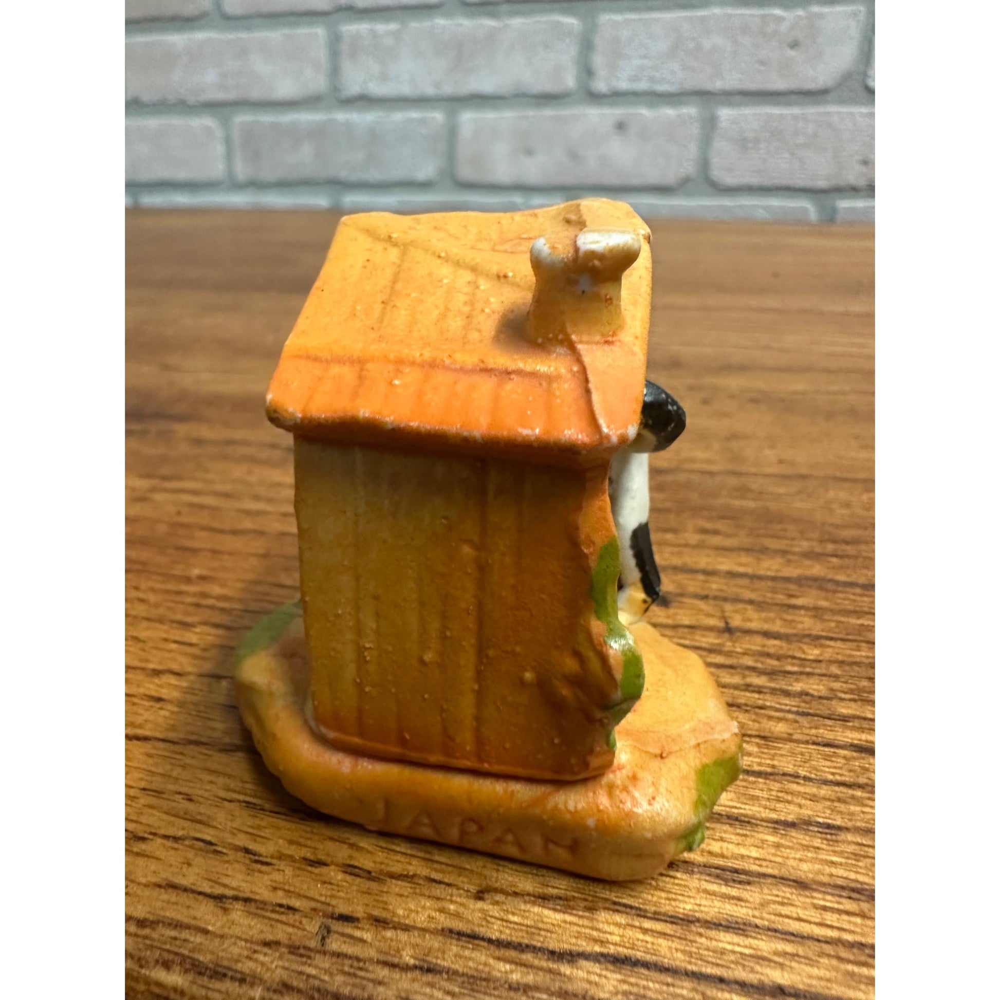 Vintage Black Americana Bisque Japan Figure Peeping at the Outhouse