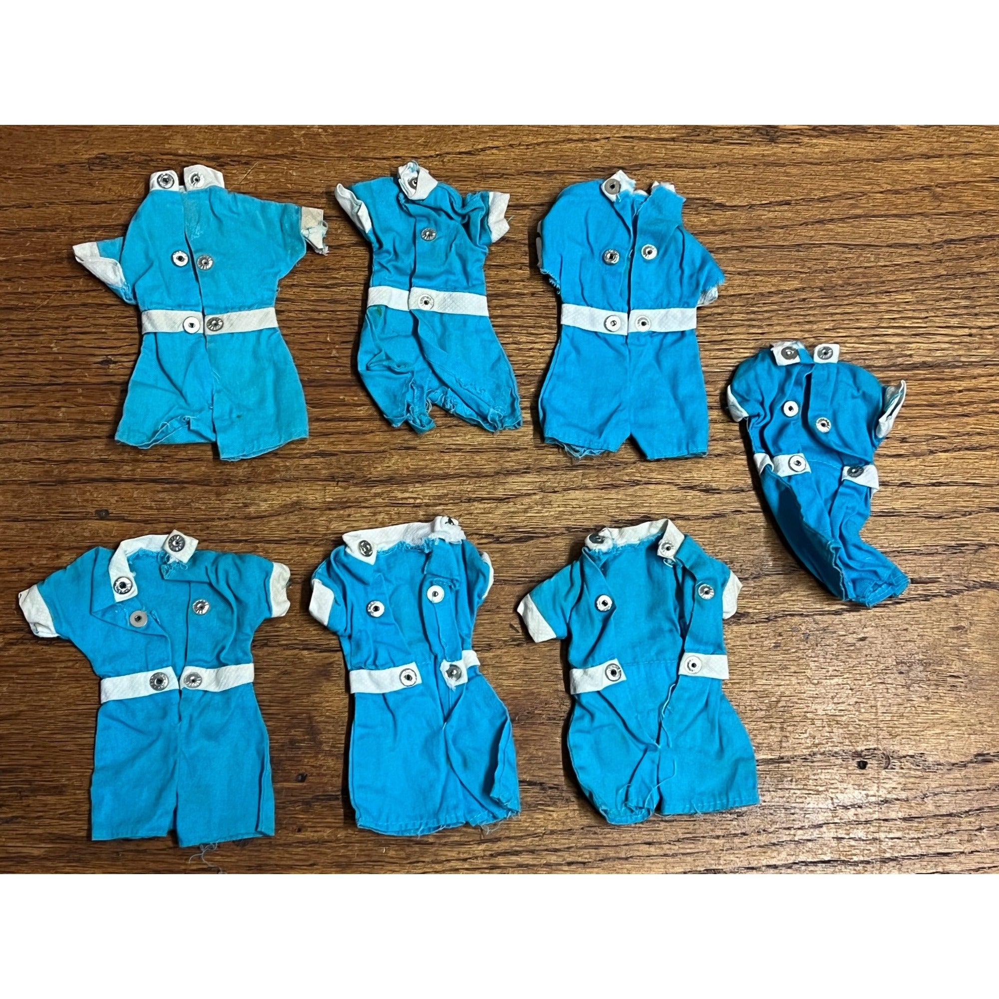 Vintage 1960s Ideal Tammy Doll Family Outfit Original Blue Dress Playsuits Lot