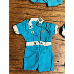 Vintage 1960s Ideal Tammy Doll Family Outfit Original Blue Dress Playsuits Lot