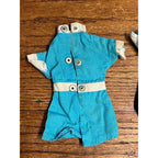 Vintage 1960s Ideal Tammy Doll Family Outfit Original Blue Dress Playsuits Lot