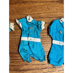 Vintage 1960s Ideal Tammy Doll Family Outfit Original Blue Dress Playsuits Lot