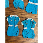 Vintage 1960s Ideal Tammy Doll Family Outfit Original Blue Dress Playsuits Lot