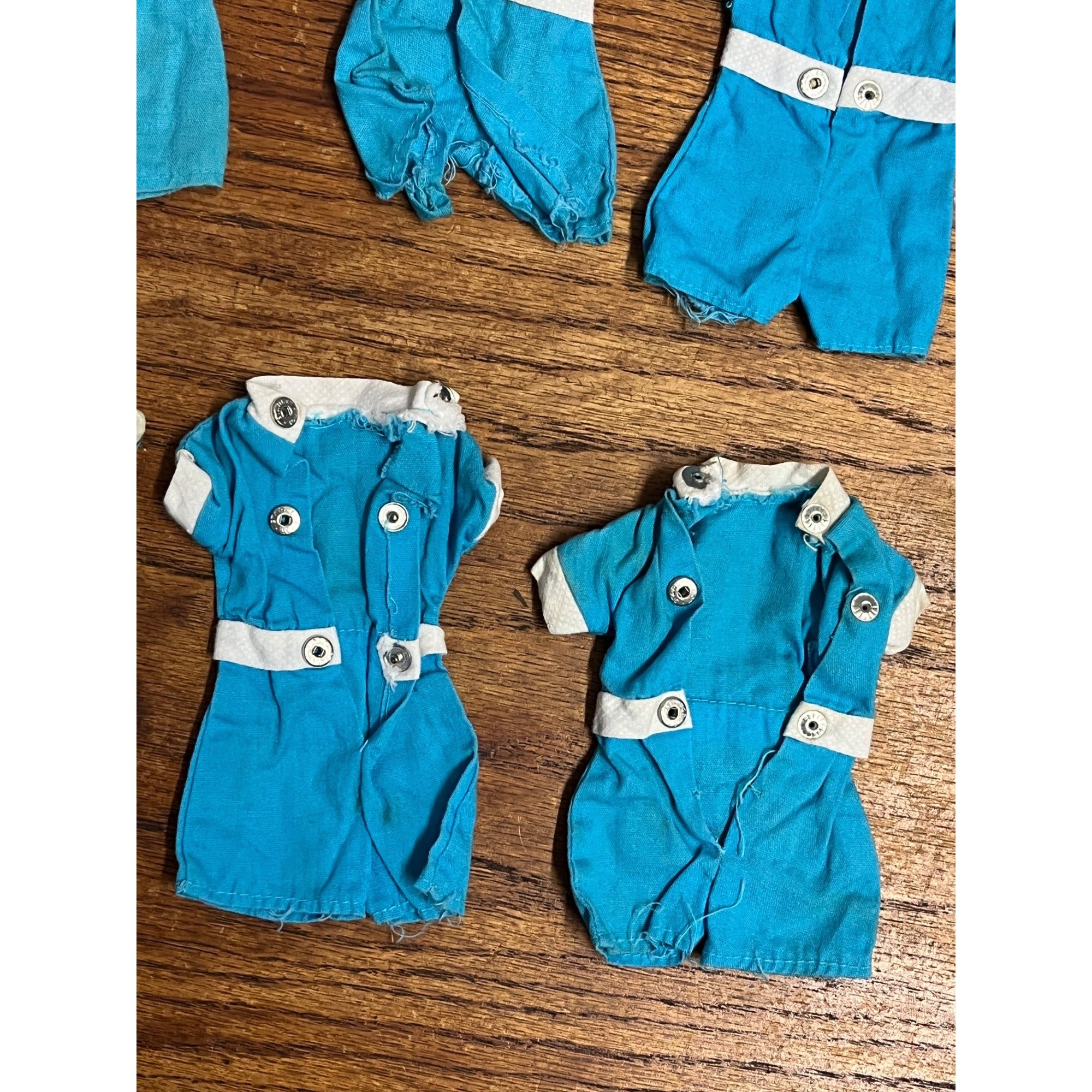 Vintage 1960s Ideal Tammy Doll Family Outfit Original Blue Dress Playsuits Lot