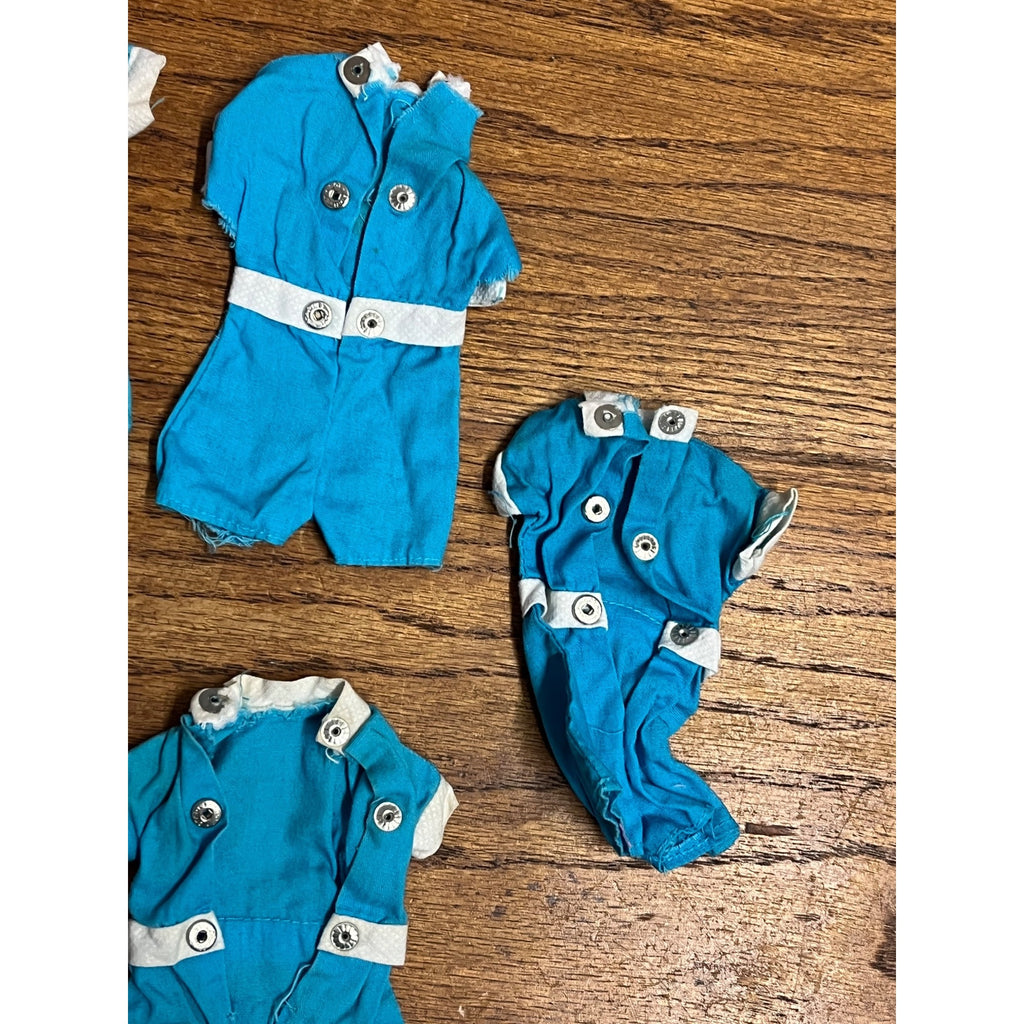 Vintage 1960s Ideal Tammy Doll Family Outfit Original Blue Dress Playsuits Lot