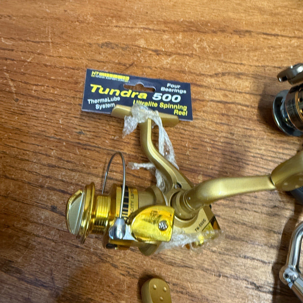 Lot of Accucast Tundra Ice Fishing and FIshing Spinning Fishing Reels Denali