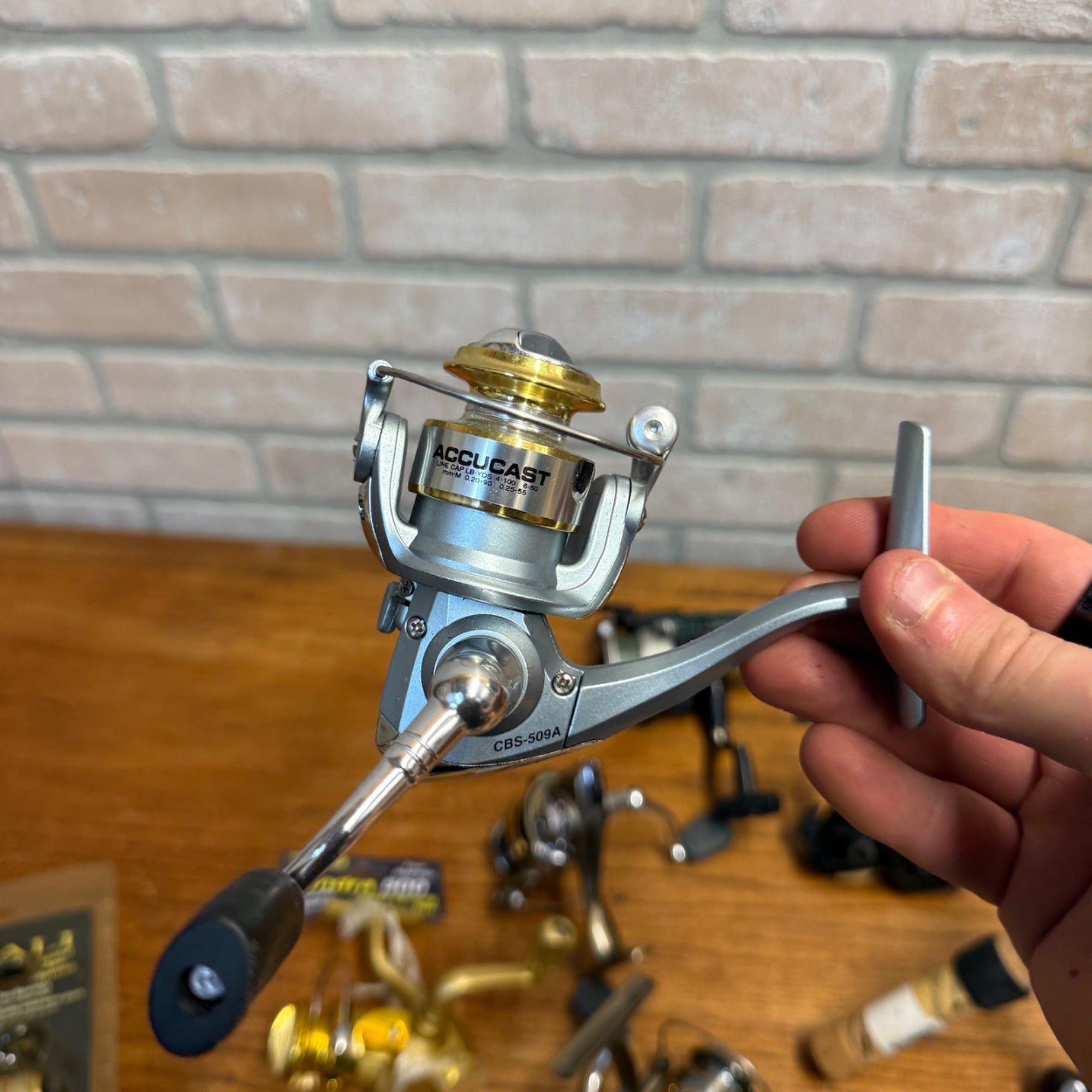 Lot of Accucast Tundra Ice Fishing and FIshing Spinning Fishing Reels Denali