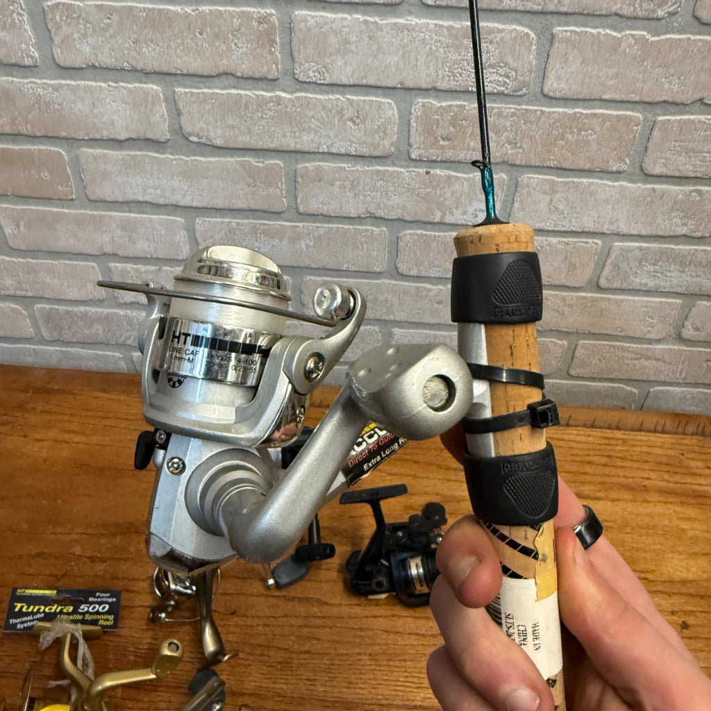 Lot of Accucast Tundra Ice Fishing and FIshing Spinning Fishing Reels Denali