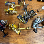 Lot of Accucast Tundra Ice Fishing and FIshing Spinning Fishing Reels Denali