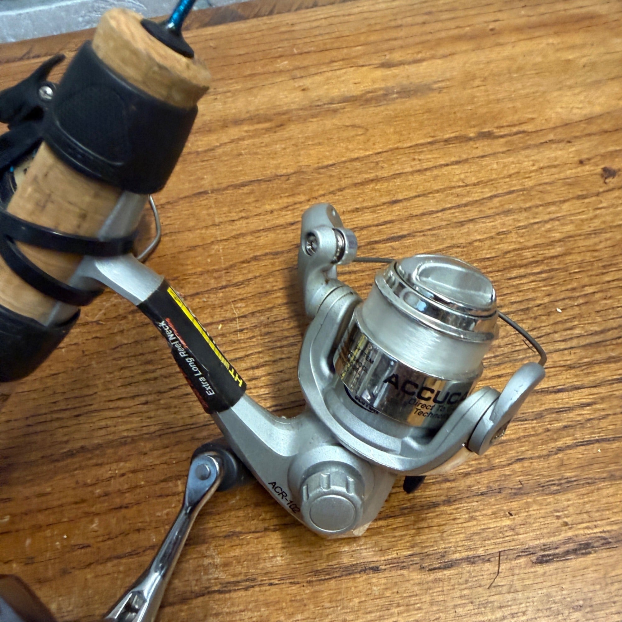Lot of Accucast Tundra Ice Fishing and FIshing Spinning Fishing Reels Denali