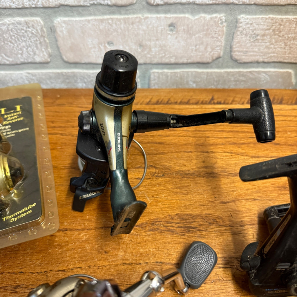 Lot of Accucast Tundra Ice Fishing and FIshing Spinning Fishing Reels Denali