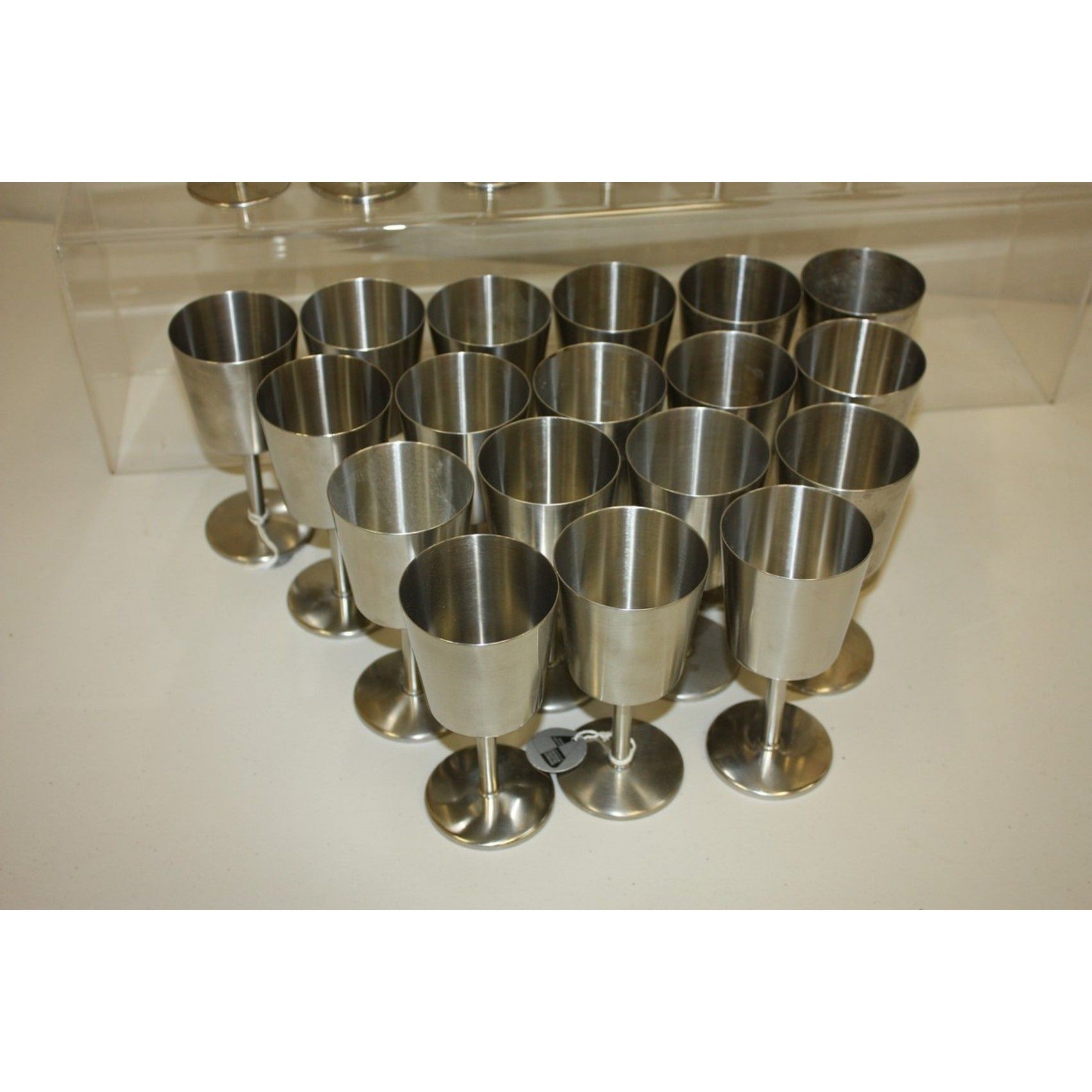 Vintage 1960s Old Hall Stainless Wine Goblets Cups MCM Robert Welch Set of (24)