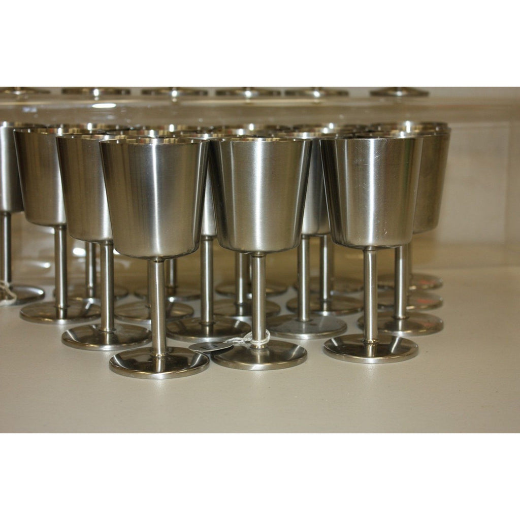 Vintage 1960s Old Hall Stainless Wine Goblets Cups MCM Robert Welch Set of (24)