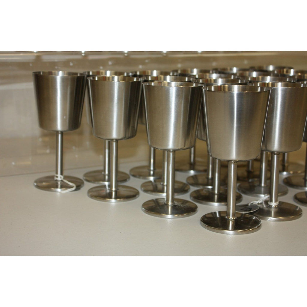 Vintage 1960s Old Hall Stainless Wine Goblets Cups MCM Robert Welch Set of (24)