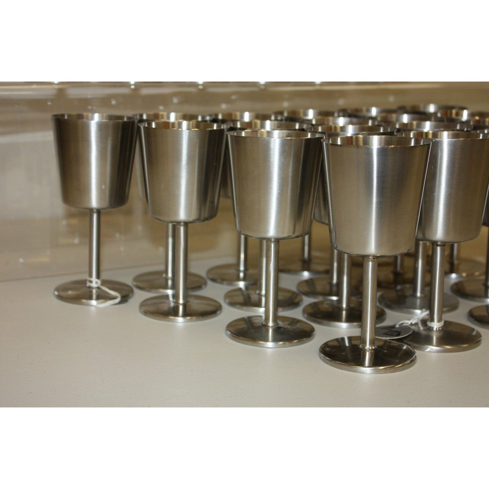Vintage 1960s Old Hall Stainless Wine Goblets Cups MCM Robert Welch Set of (24)