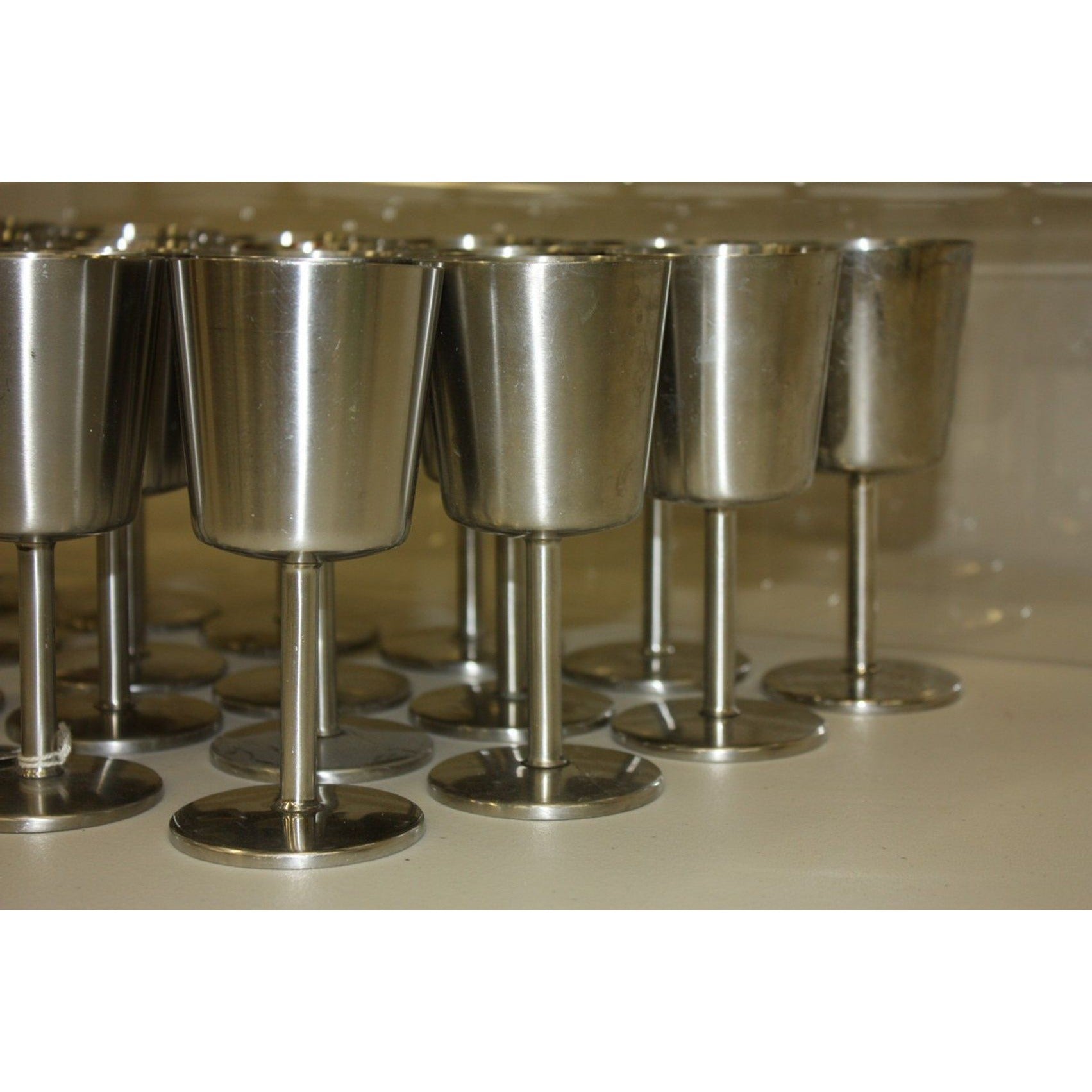 Vintage 1960s Old Hall Stainless Wine Goblets Cups MCM Robert Welch Set of (24)