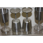 Vintage 1960s Old Hall Stainless Wine Goblets Cups MCM Robert Welch Set of (24)