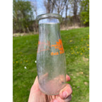 Vintage 1940s Sheboygan Falls Creamery Co. Wis Glass Third Quart Milk Bottle
