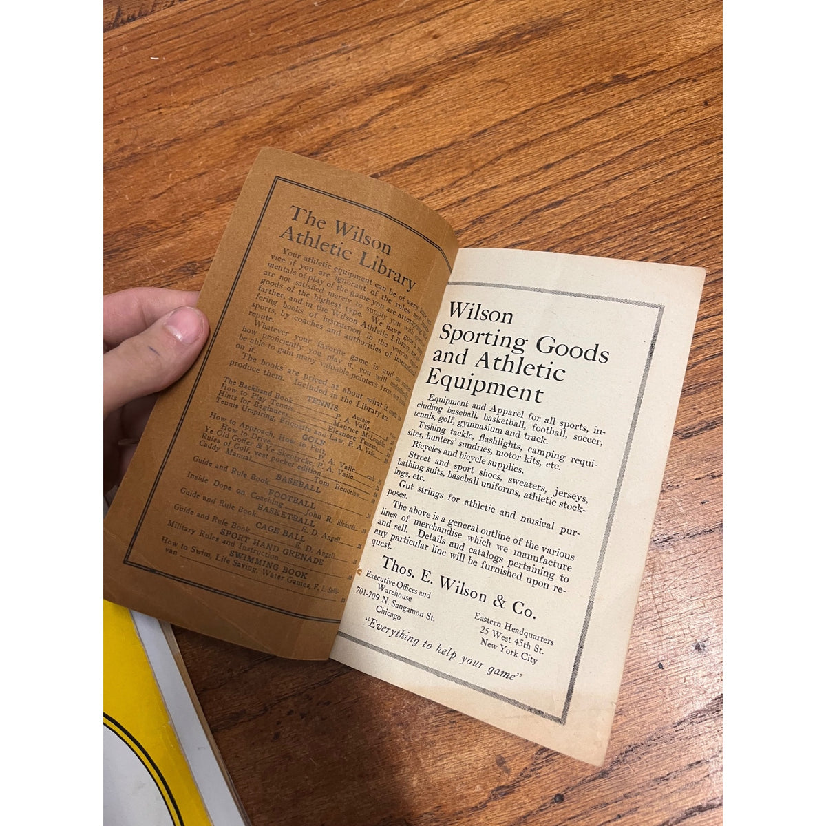 1918 Wilson Athletic Library Beginners' Tennis by Eleanore Tennant Guide Book
