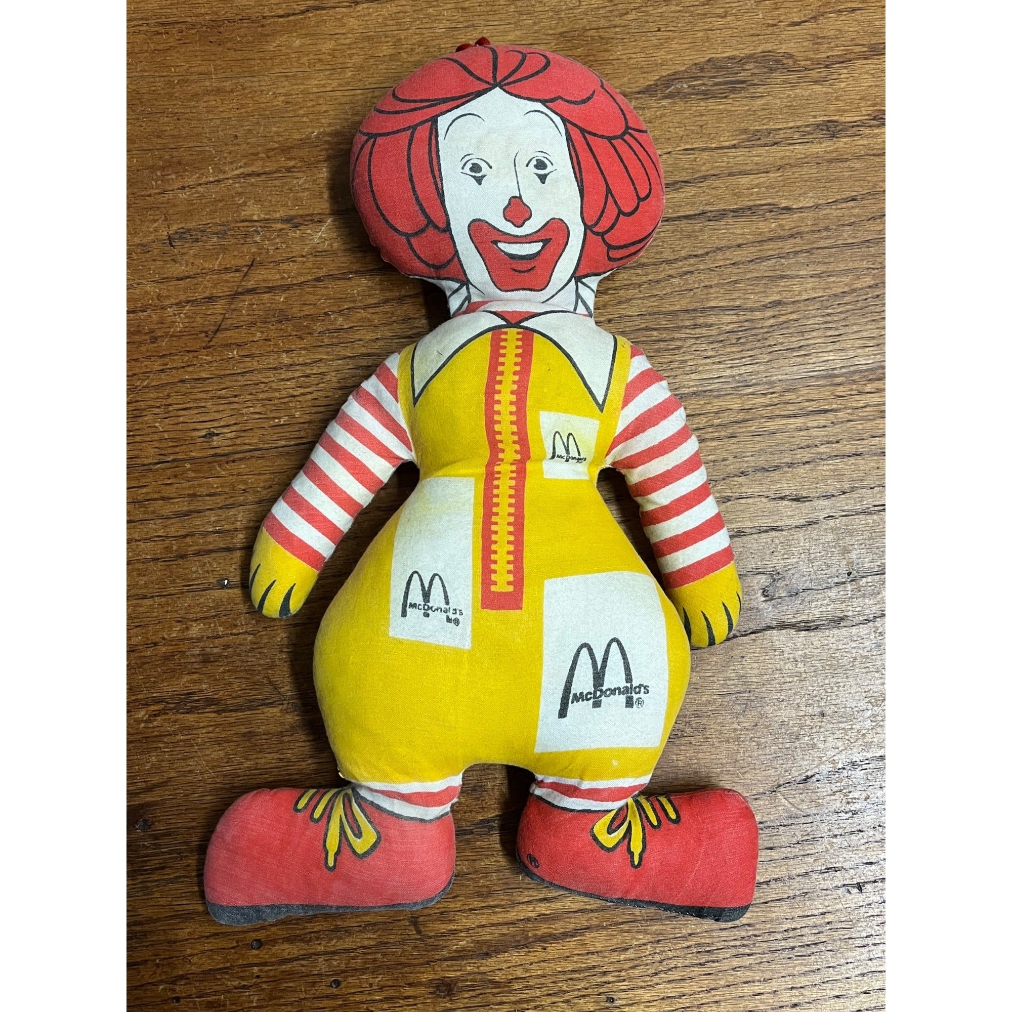 Vintage 1980s Ronald McDonald 15” Plush Doll Stuffed Toy McDonalds Promo