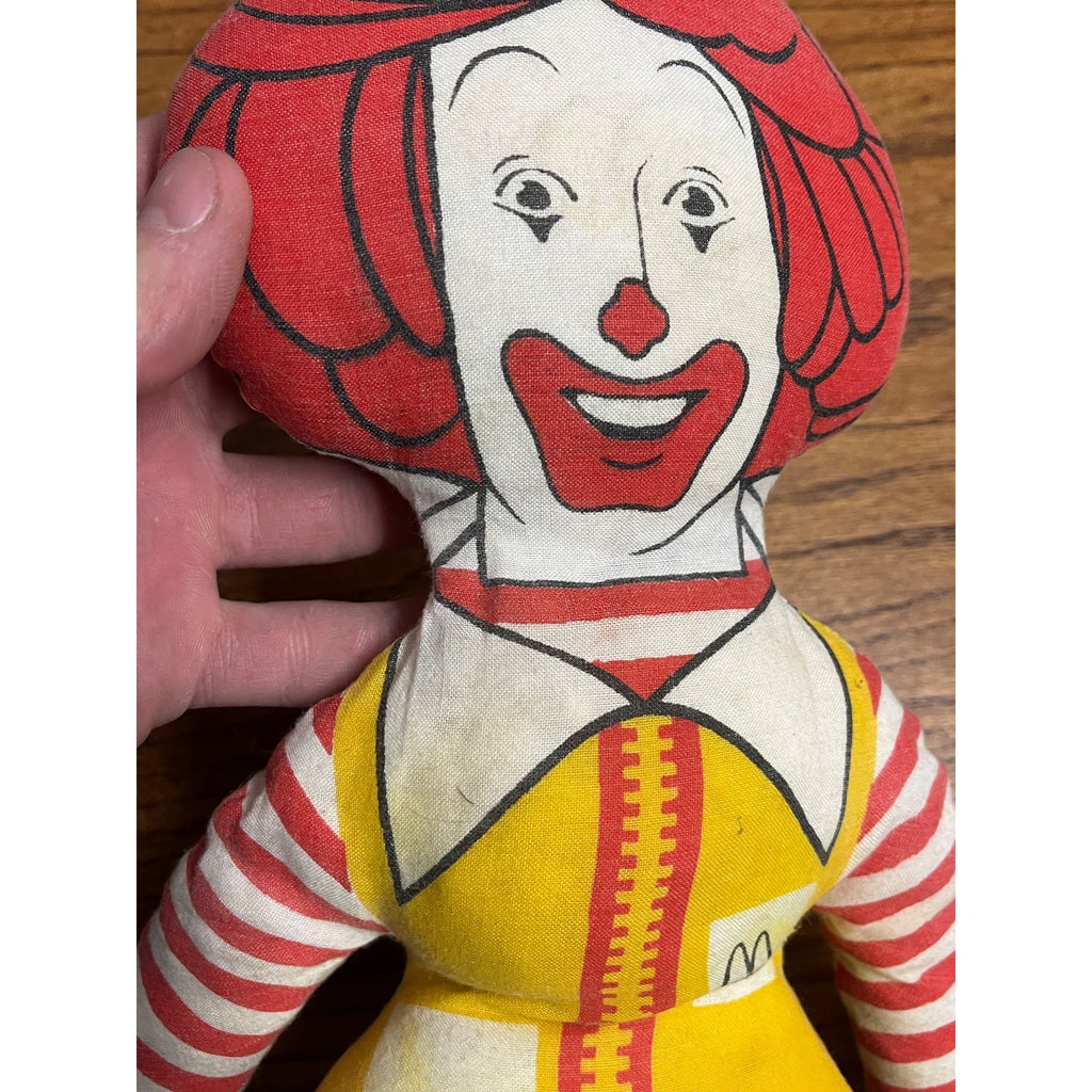 Vintage 1980s Ronald McDonald 15” Plush Doll Stuffed Toy McDonalds Promo