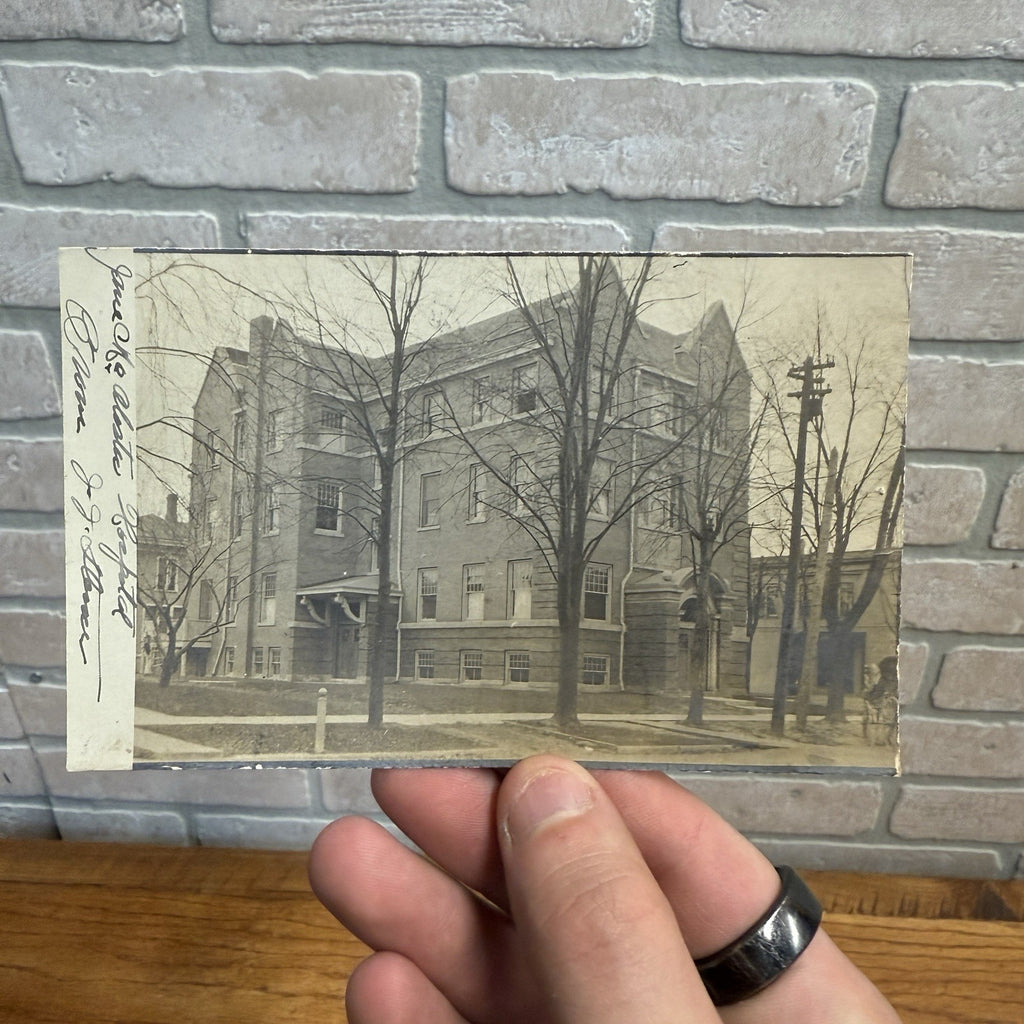 Waukegan Illinois RPPC Postcard Jane McAlister Hospital