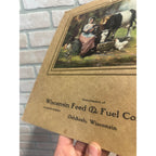 Vintage c1907 Wisconsin Feed & Fuel Company Advertising Sign Oshkosh Wis