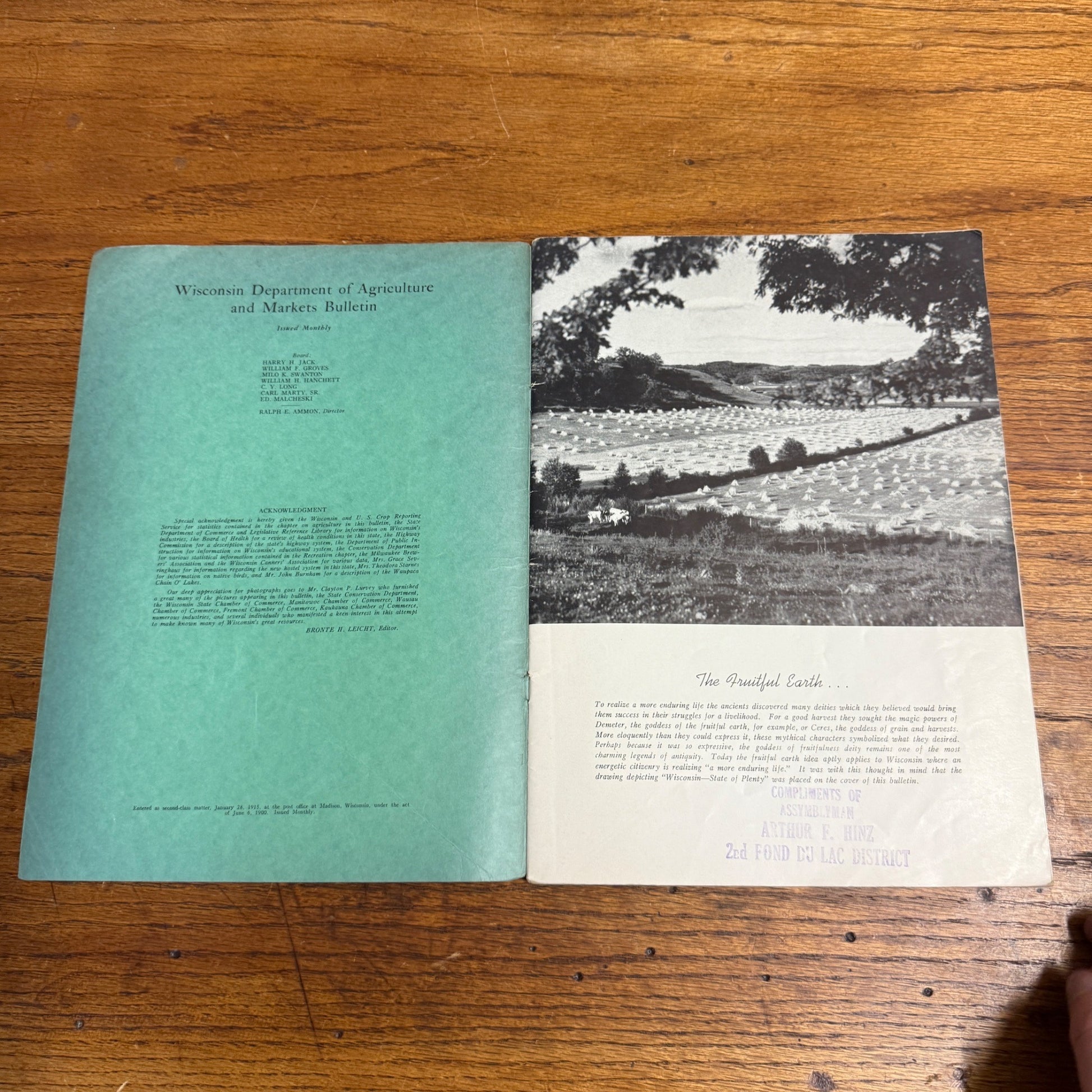 1939  Wisconsin Dept. of Agriculture & Markets Bulletin No. 201 Great Photos