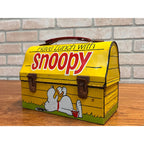 Vintage 1968 Snoopy School Dome Metal Lunchbox - No Thermos