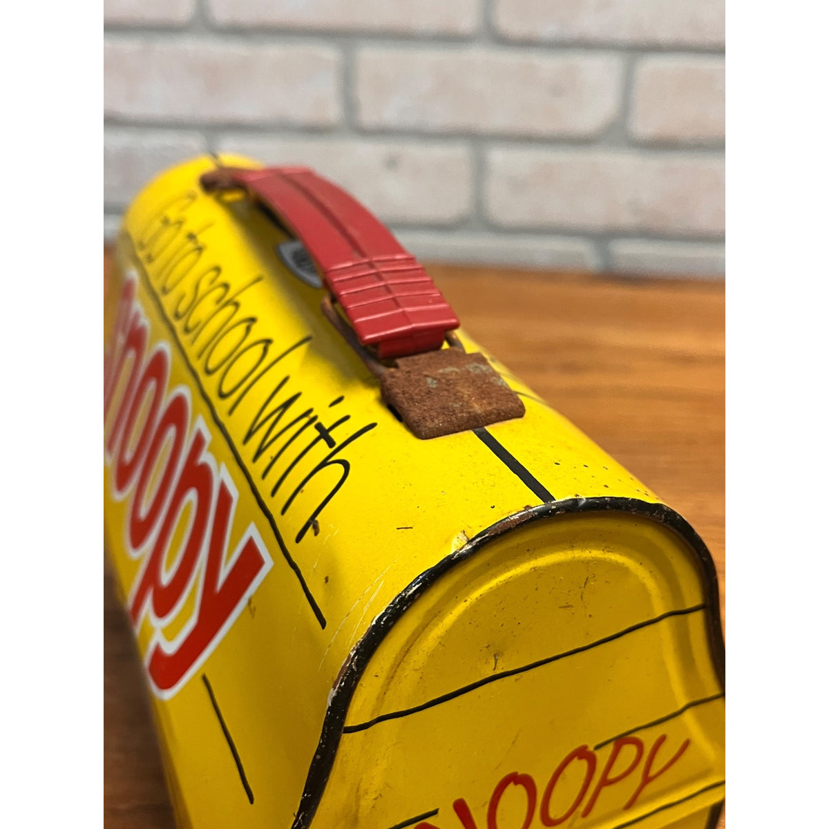 Vintage 1968 Snoopy School Dome Metal Lunchbox - No Thermos