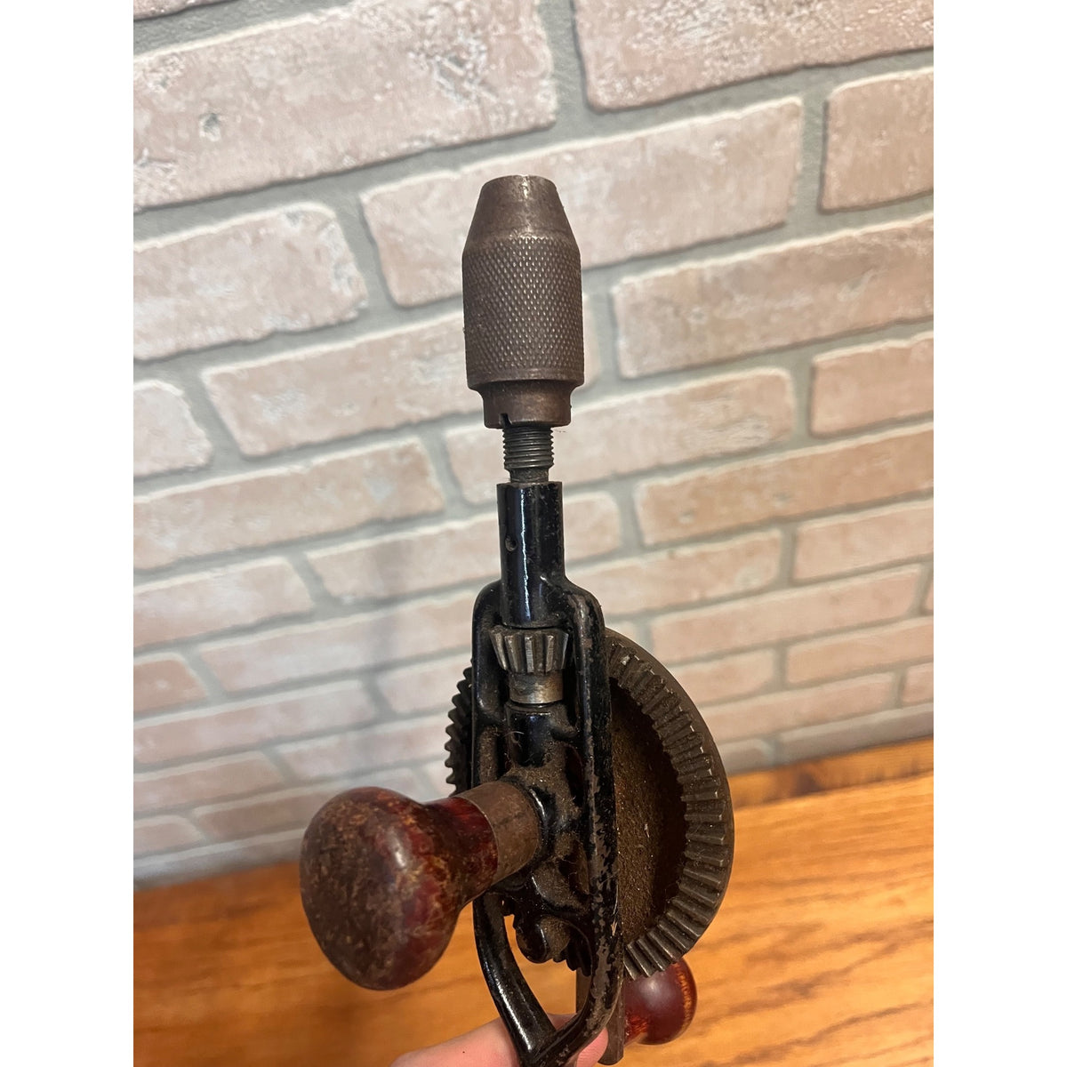 Vintage Craftsman Egg Beater Style Hand Crank Drill Auger Tool Antique Old