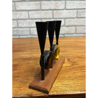 Vintage MCM 1960s Bo Svensk Swedish Art Glass Candle Holder Candelabra