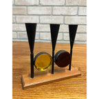Vintage MCM 1960s Bo Svensk Swedish Art Glass Candle Holder Candelabra