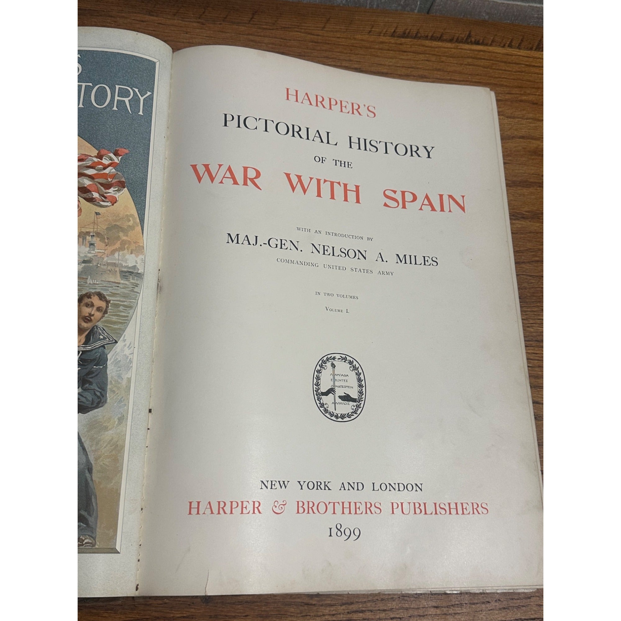 Original Harper's Pictorial History of the War with Spain 1899 Complete Hardcover