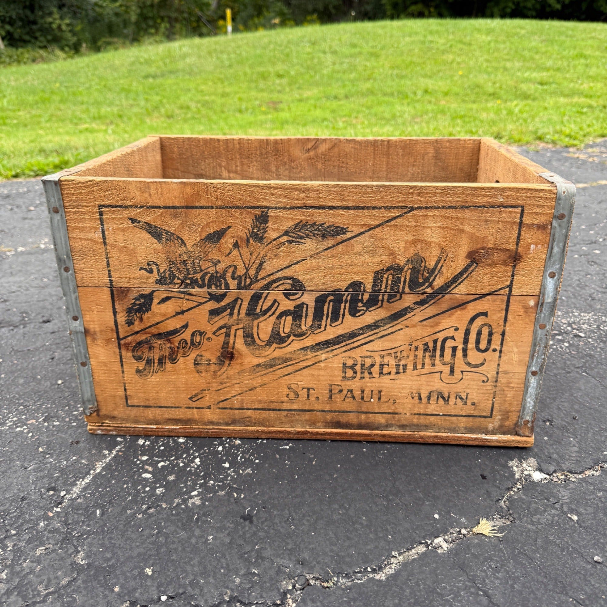 Pre-Prohibition Theo. Hamm's Brewing Co. St Paul MN Wooden Beer Crate Case Box