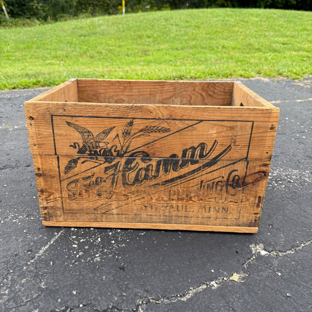 Pre-Prohibition Theo. Hamm's Brewing Co. St Paul MN Wooden Beer Crate Case Box