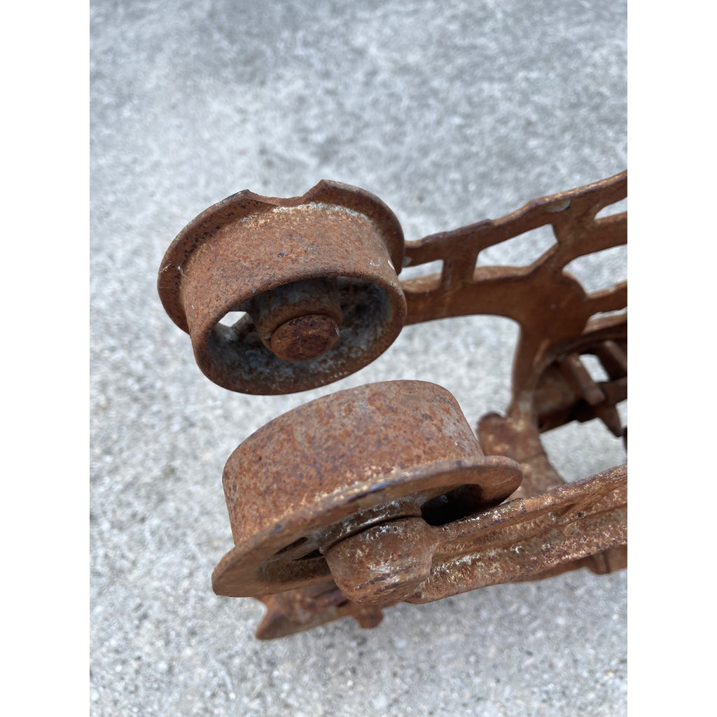 Antique F.E. Myer O.K. Unloader Cast Iron Farm Hay Trolley Barn Equipment