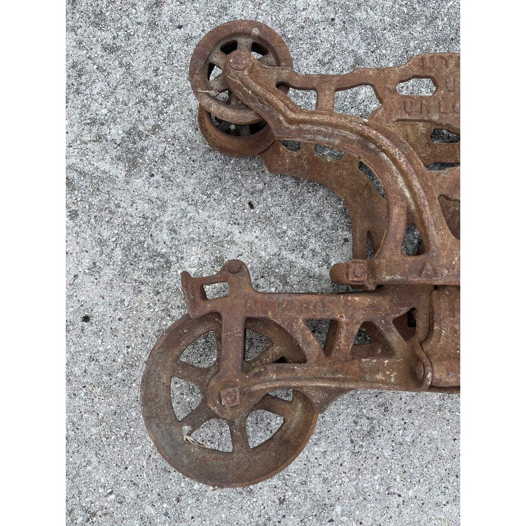 Antique F.E. Myer O.K. Unloader Cast Iron Farm Hay Trolley Barn Equipment