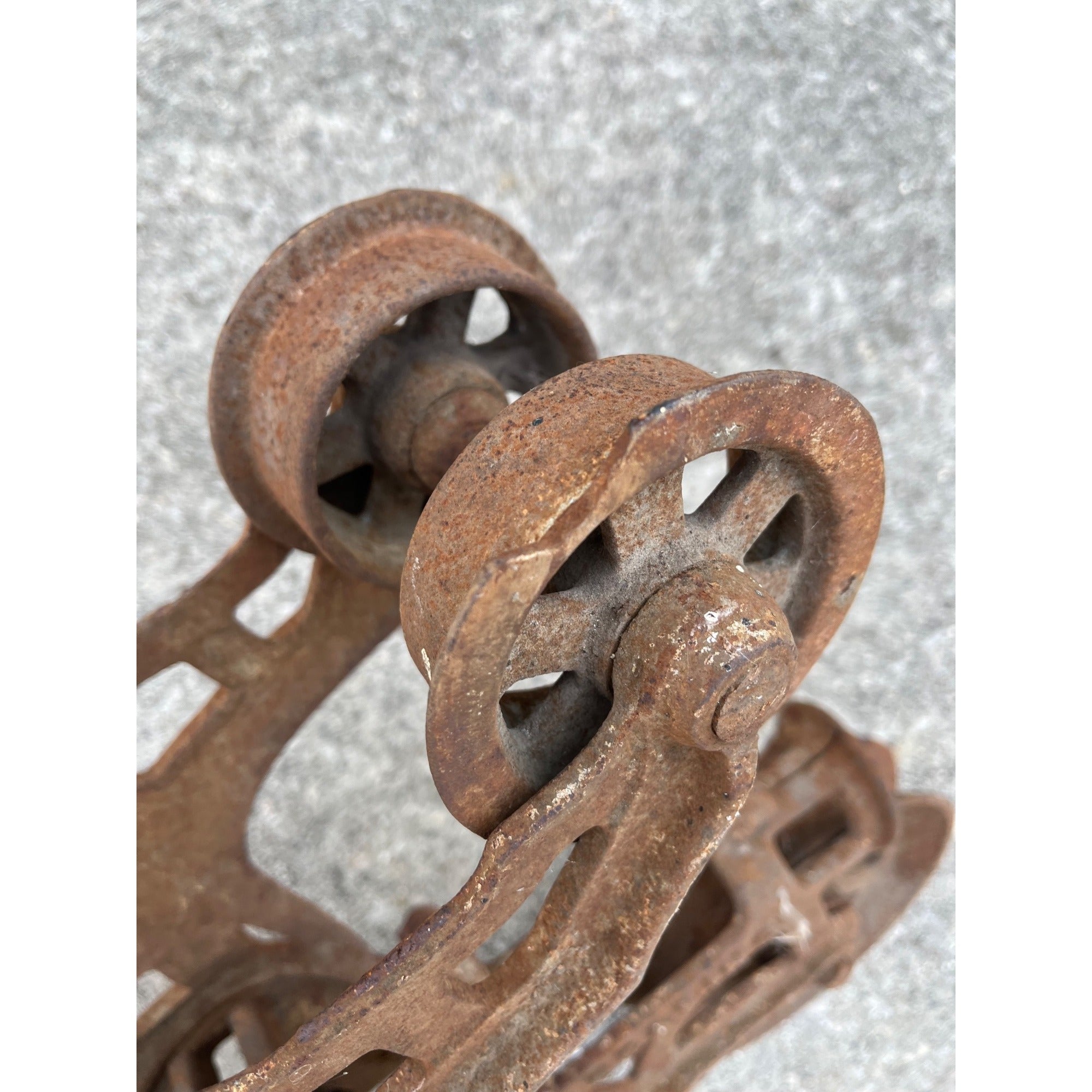 Antique F.E. Myer O.K. Unloader Cast Iron Farm Hay Trolley Barn Equipment