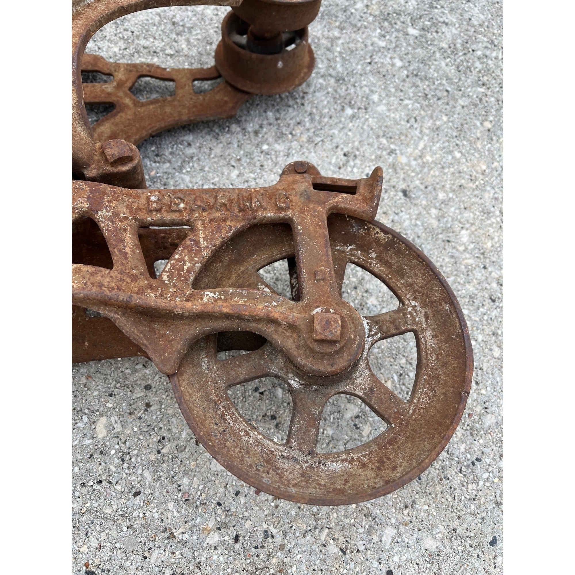 Antique F.E. Myer O.K. Unloader Cast Iron Farm Hay Trolley Barn Equipment