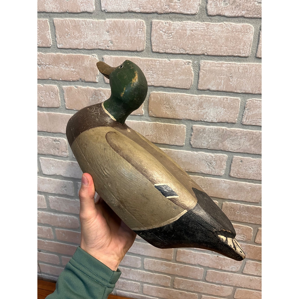 Ron Koch Vintage Mallard Pair Duck Decoy Vintage Wooden Decoy Omro Wisconsin WI