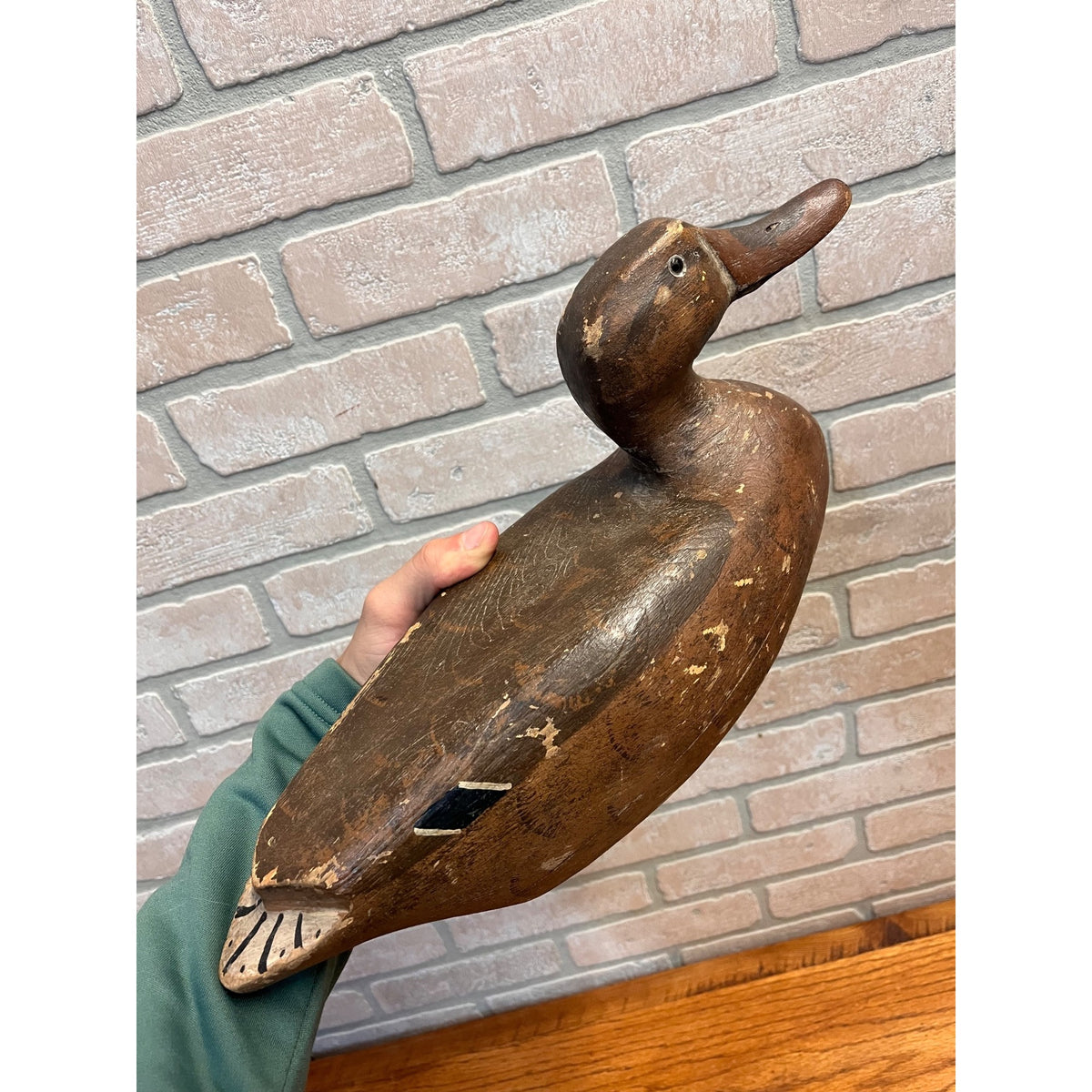 Ron Koch Vintage Mallard Pair Duck Decoy Vintage Wooden Decoy Omro Wisconsin WI
