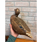 Ron Koch Vintage Mallard Pair Duck Decoy Vintage Wooden Decoy Omro Wisconsin WI
