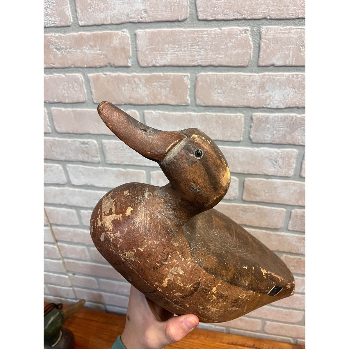 Ron Koch Vintage Mallard Pair Duck Decoy Vintage Wooden Decoy Omro Wisconsin WI