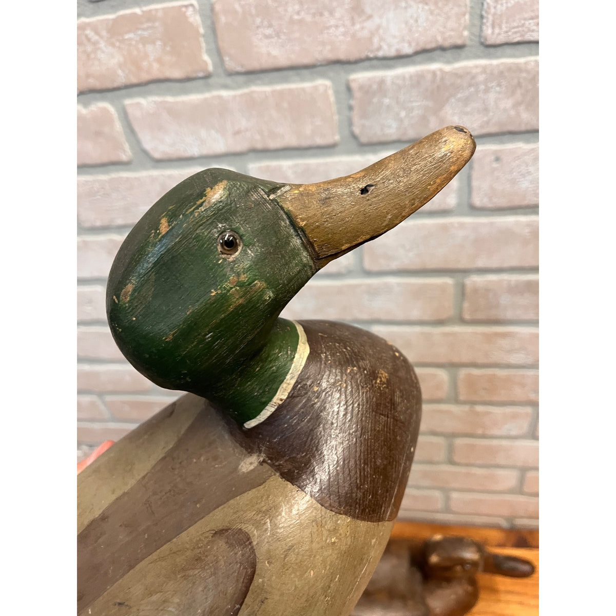 Ron Koch Vintage Mallard Pair Duck Decoy Vintage Wooden Decoy Omro Wisconsin WI